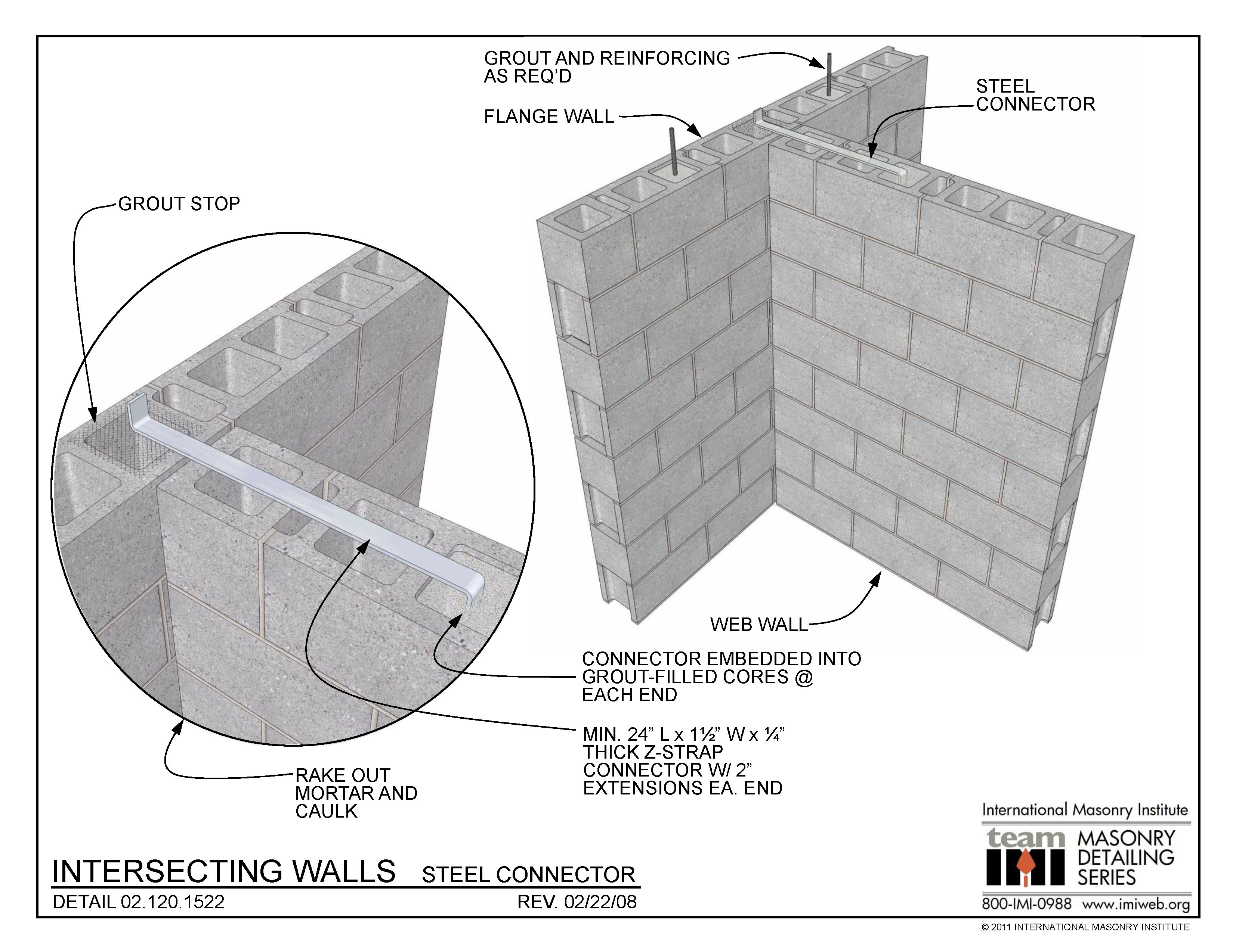 02 120 1522 Intersecting Walls Steel Connector International