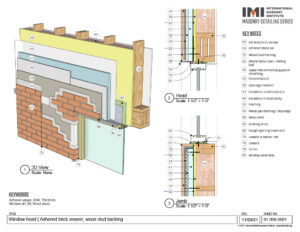 01.090.0601 Window Head | Adhered Brick Veneer, Wood Stud Backing ...