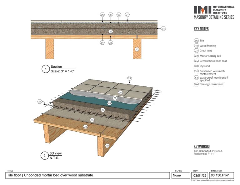 06-130-f141-tile-floor-with-unbonded-mortar-bed-over-wood-substrate