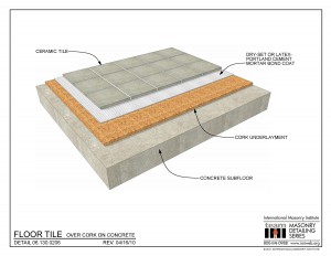 06.130.0206: Floor Tile - Over Cork on Concrete | International Masonry ...