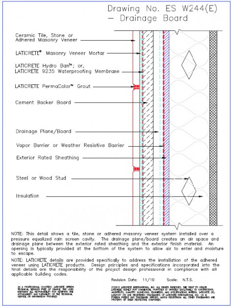 03.080.0221: Wall System - Adhered Stone Veneer Over Steel Studs Backup ...
