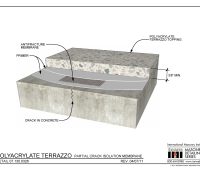 07.130.0326 Polyacrylate terrazzo - Partial crack isolation membrane